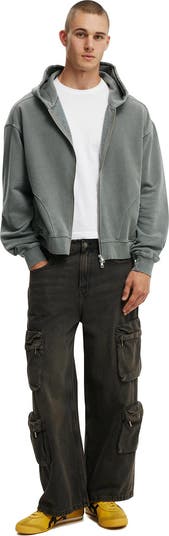 Cropped Zip Up Hoodie