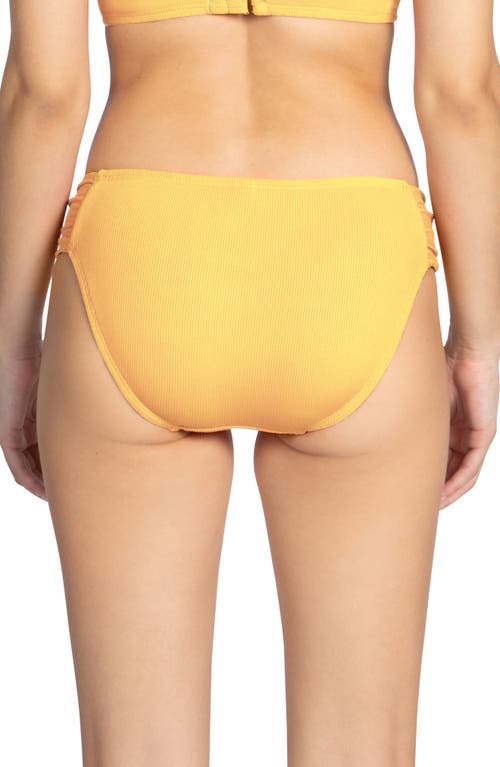 Robin Piccone Amy Side Tab Bikini Bottoms In Orange