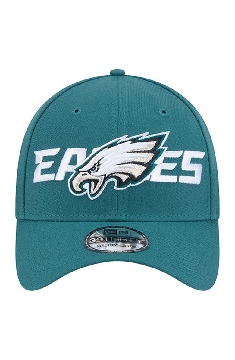 New Era Men's New Era Midnight Green Philadelphia Eagles Overlap Logo 39THIRTY Stretch Fit Hat, Alternate, color, Green