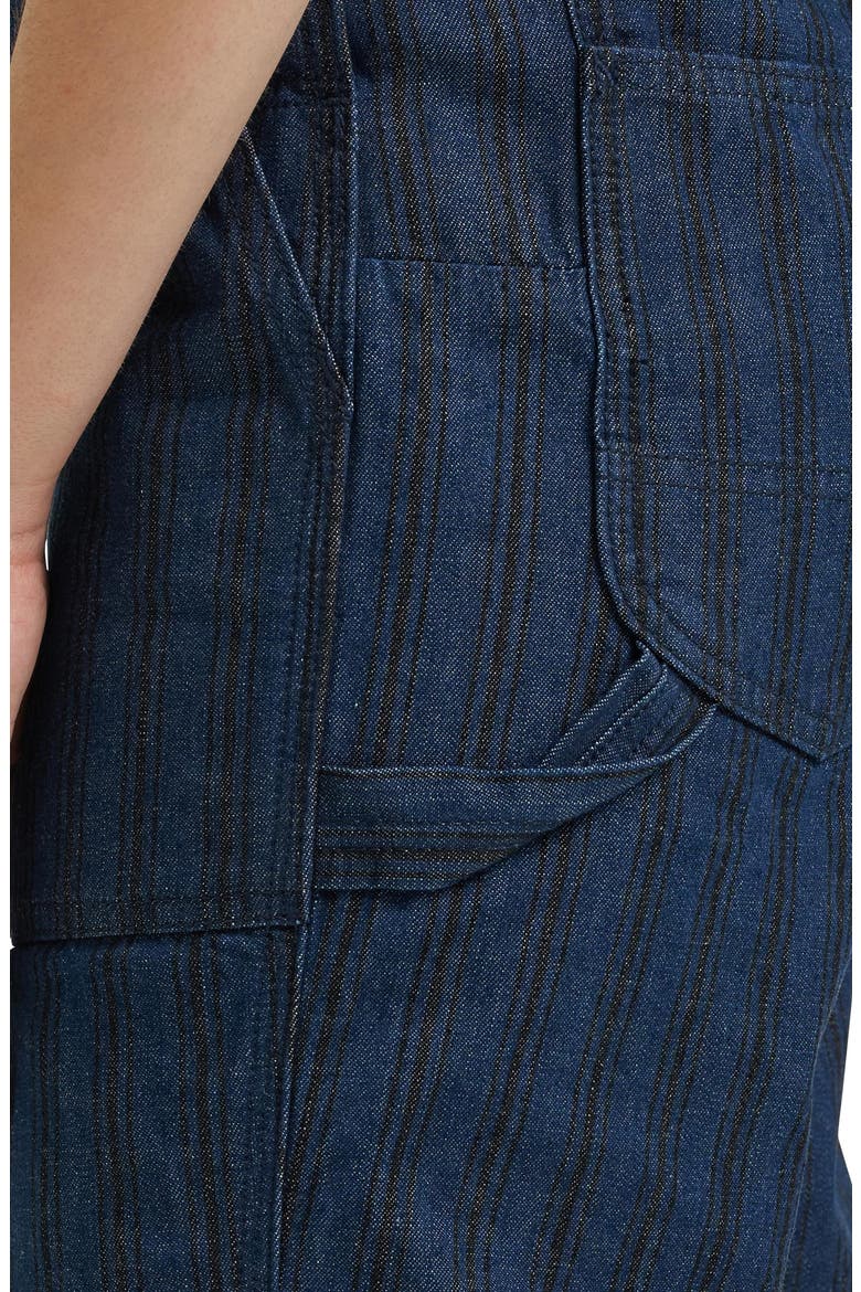 Slim Straight Hickory Striped Overalls, Alternate, color, HICKORY RINSE