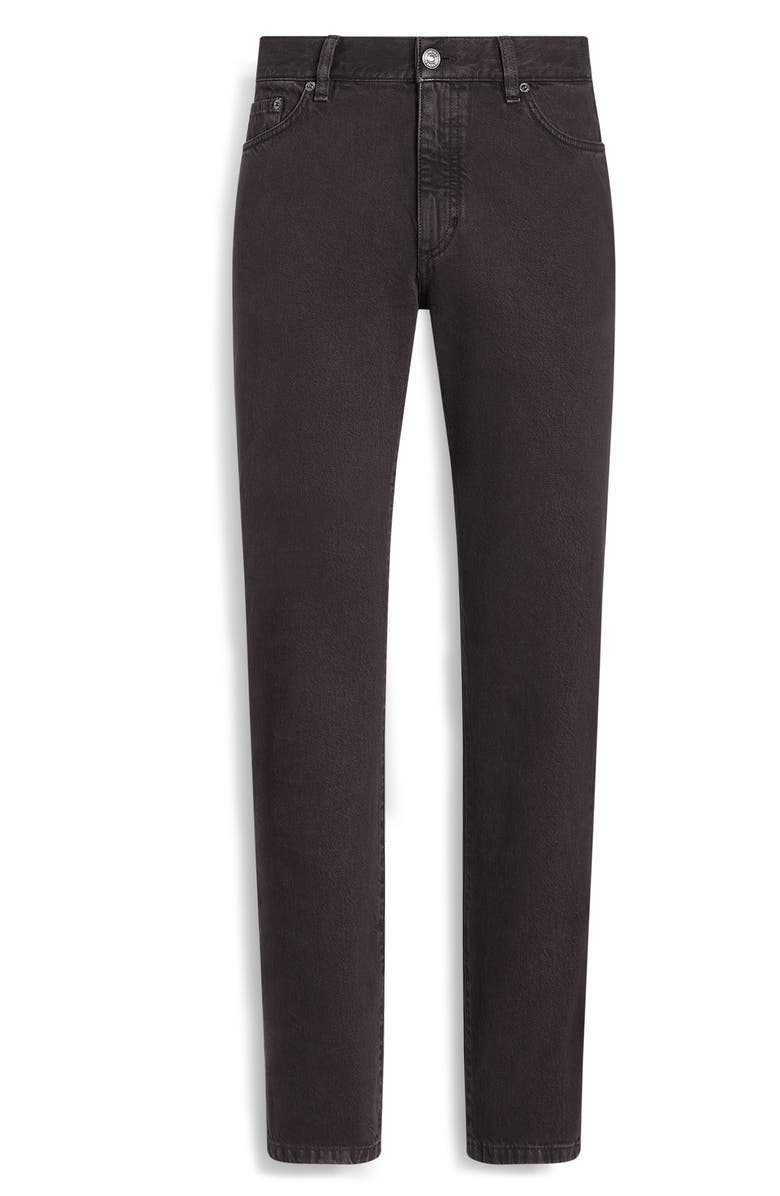 ZEGNA City Fit Nonstretch Denim Jeans, Main, color, Castoro