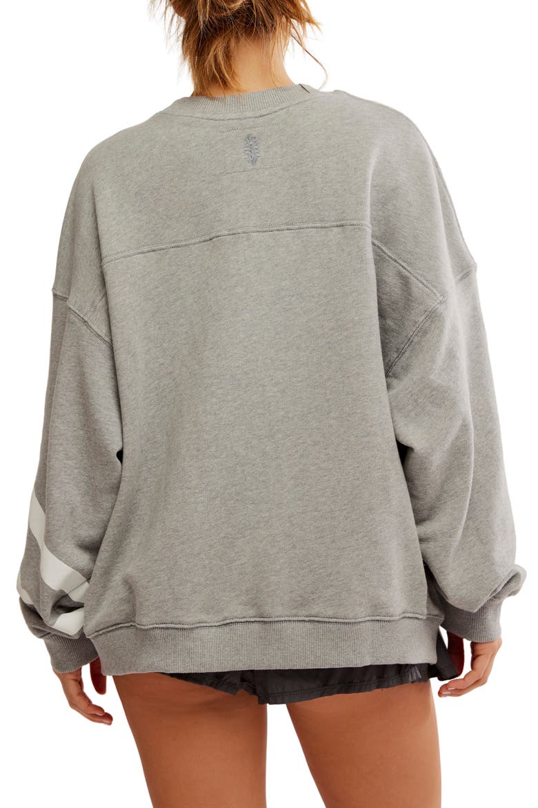 FP Movement All Star Oversize Graphic Sweatshirt, Alternate, color, HEATHER GREY/WHITE