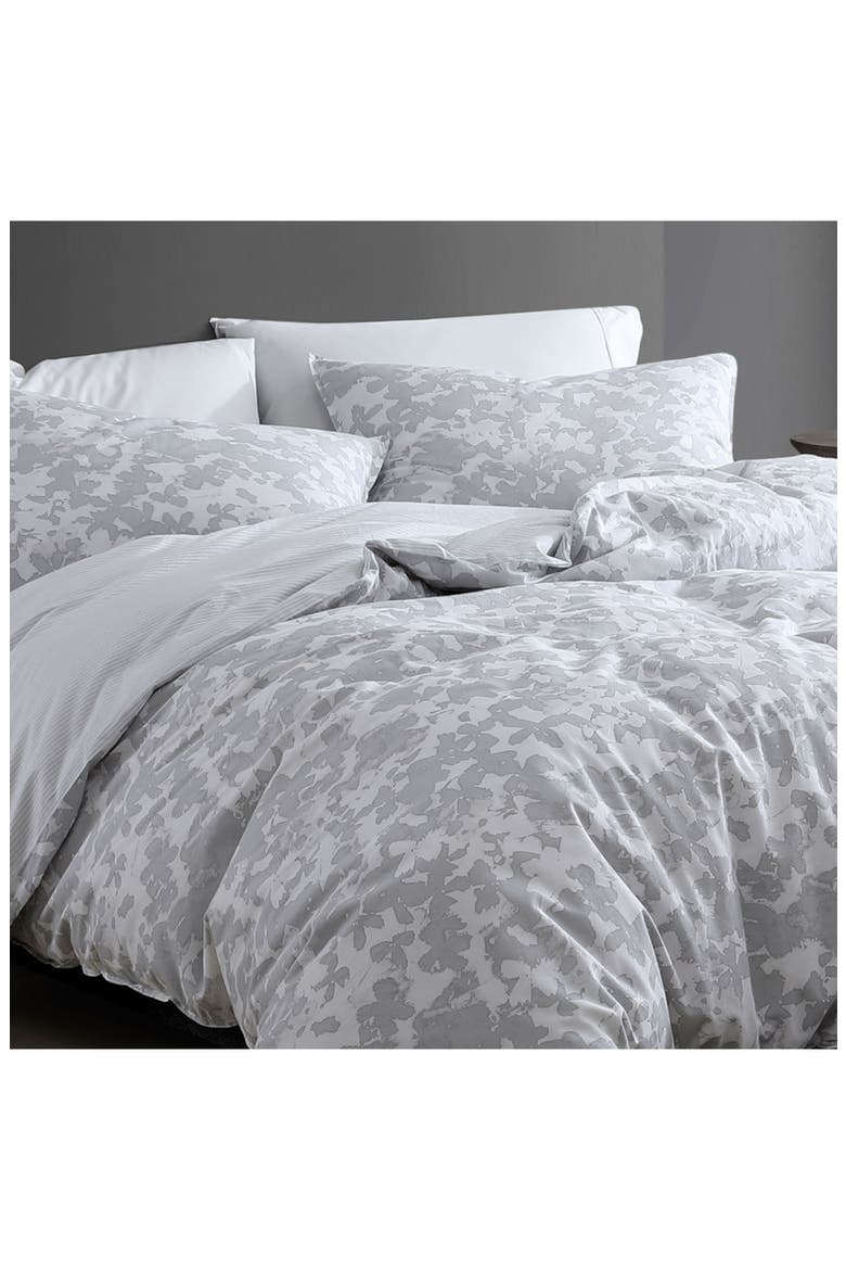 Merrion Abstract Print Duvet Set, Alternate, color, LIGHT GREY