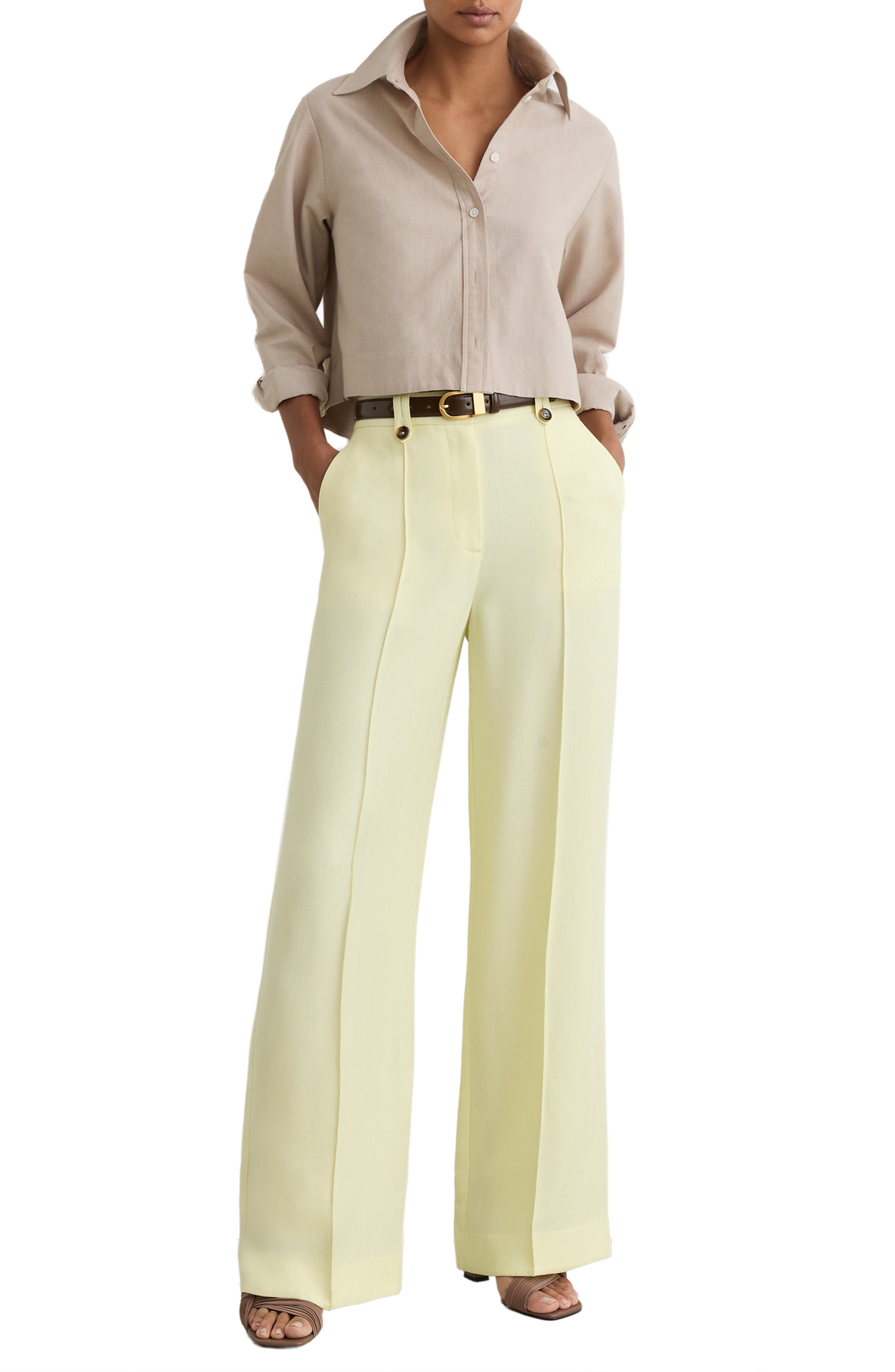 Reiss Raya Slide Sandal, Alternate, color, Taupe