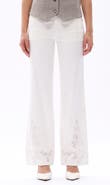 Bayeas Embroidered Mid Rise Straight Leg Jeans