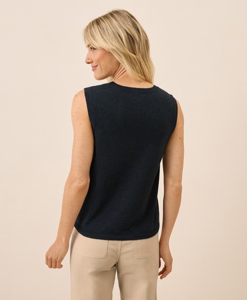 Pact Organic Classic Fine Knit Shell In Blue