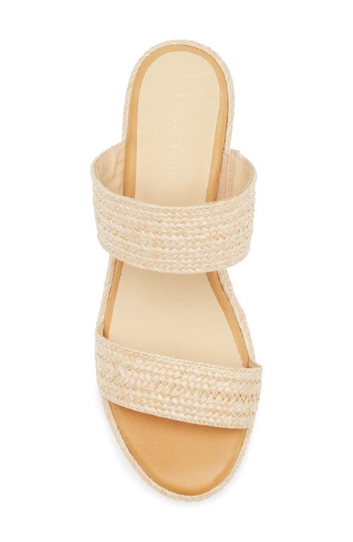 Chocolat Blu Platform Wedge Sandal In Natural Raffia