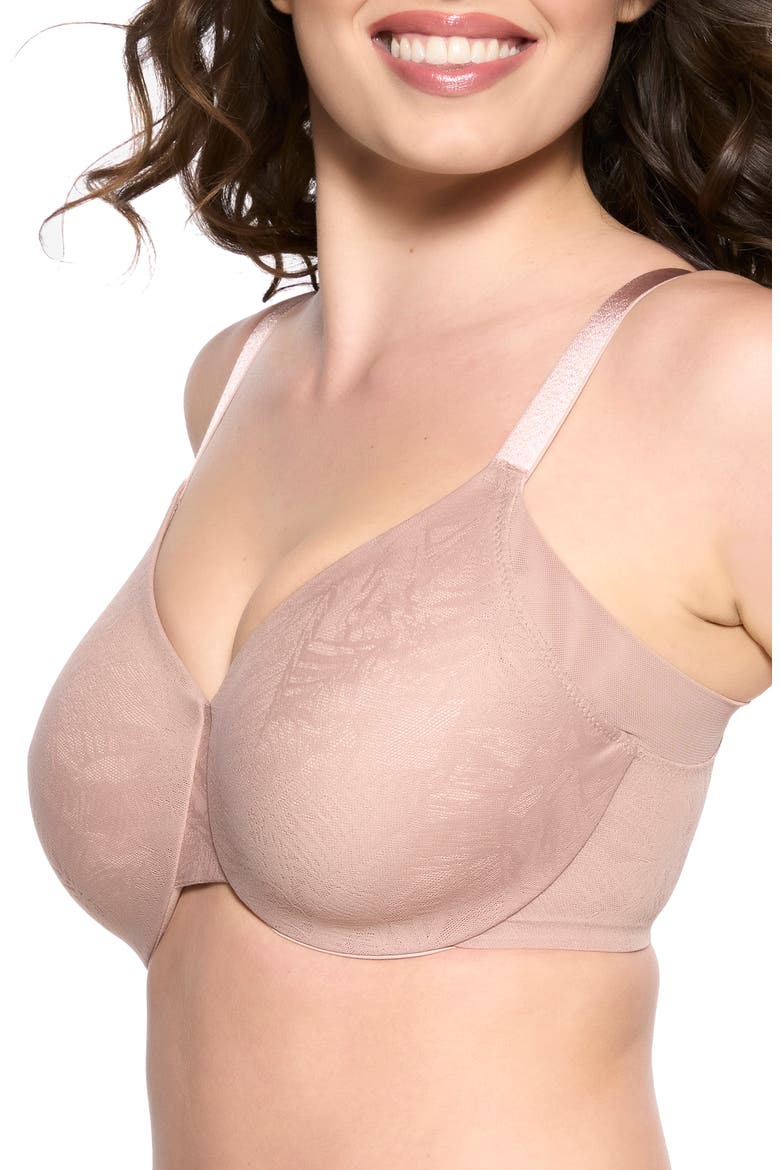 Jessamine Underwire Minimizer Bra, Alternate, color, ROSE TAN