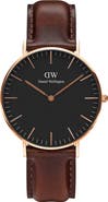 Daniel Wellington Classic Bristol Leather Strap Watch, 40mm