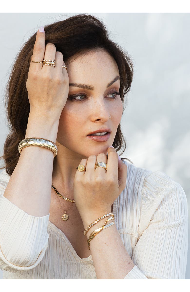 MIRANDA FRYE Cara Bangle, Alternate, color, Gold