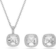 Swarovski Una Angelic Crystal Pendant Necklace & Stud Earrings Set