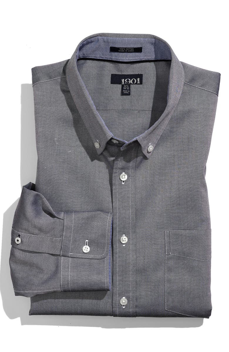 1901 Trim Fit Oxford Dress Shirt, Main, color, 