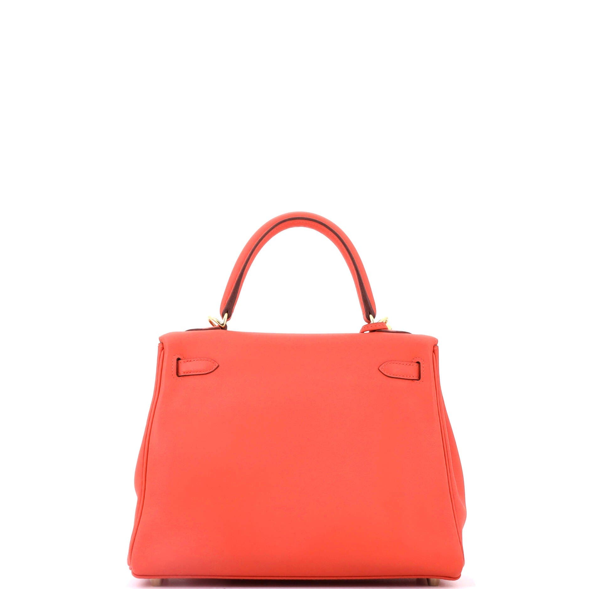 Kelly Handbag Orange Swift with Gold Hardware 25, Alternate, color, Red