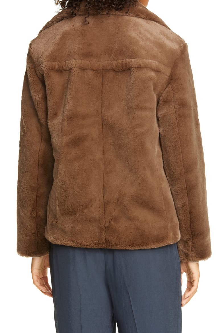 Faux Fur Moto Jacket, Alternate, color, MACCHIATO
