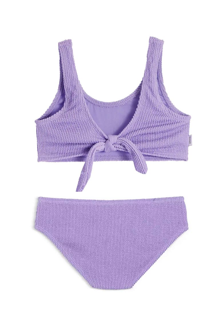 Crinkle Tie Bikini Swimsuit, Alternate, color, Amethyst