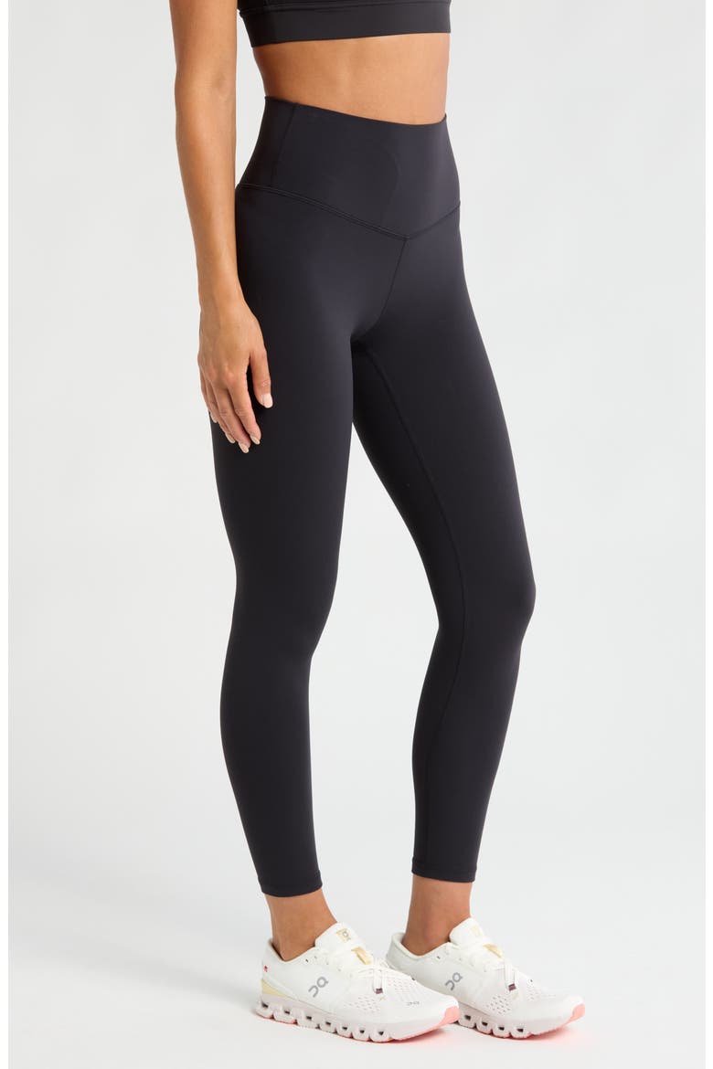 Studio Luxe High Waist 7/8 Leggings, Alternate, color, BLACK