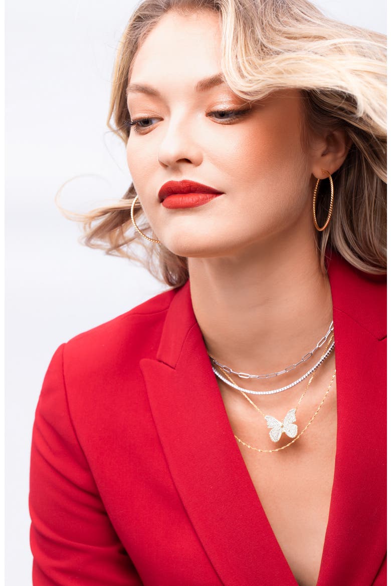 Ofira 14K Gold Chain Link Necklace, Alternate, color, 14K WHITE GOLD
