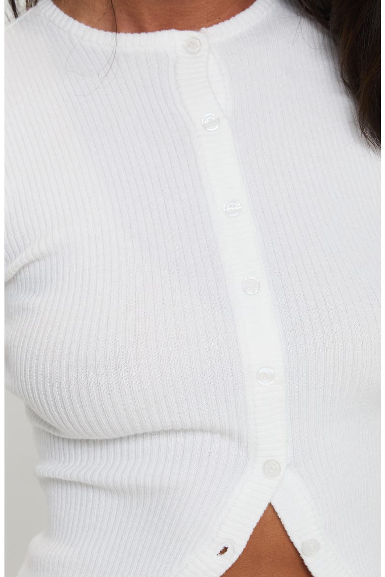 Suzu Rib Cardigan, Alternate, color, WHITE