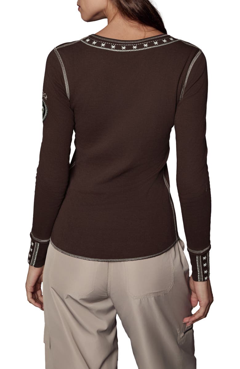 Alp N Rock Natasha Organic Cotton Blend Henley, Alternate, color, Coffee