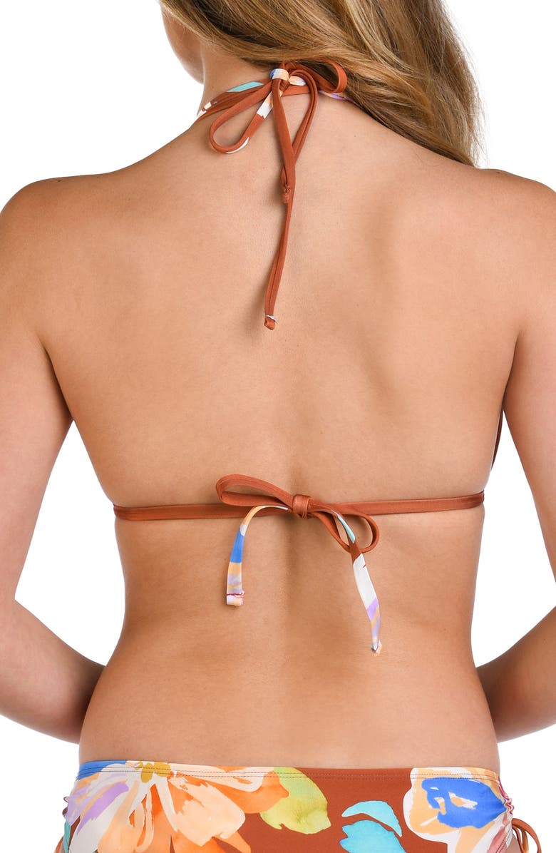 La Blanca Saharan Sands Halter Bikini Top, Alternate, color, Cinnamon