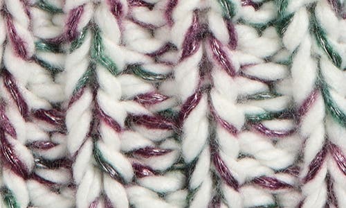 Melrose And Market Metallic Pompom Beanie In White