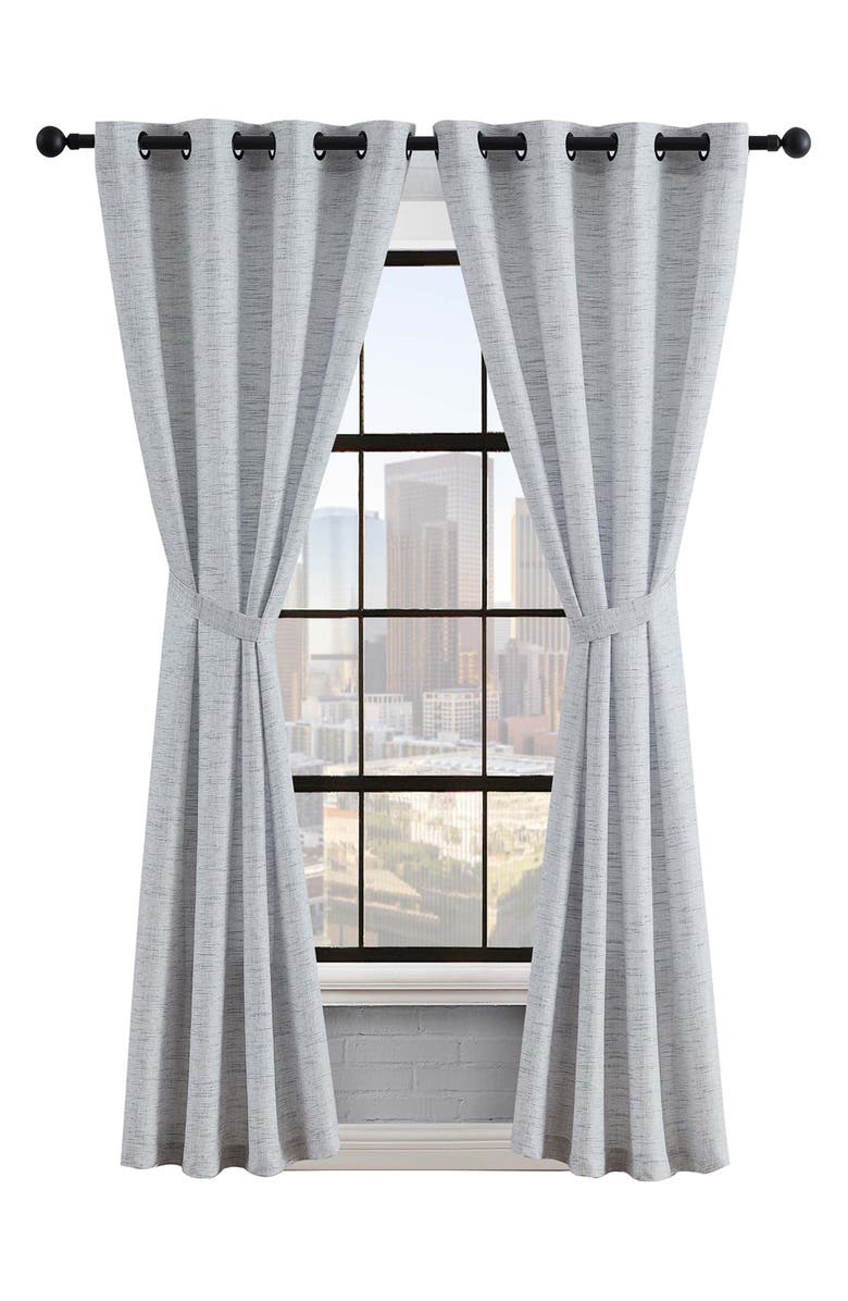 Lucky Brand Sierra Textured Set of 2 Curtain Panels, Main, color, Denim