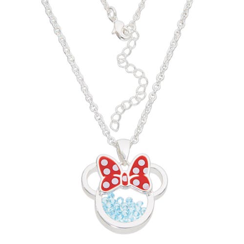 Disney Silver Plated Birthstone Shaker Necklace, 18+2'' In Metallic