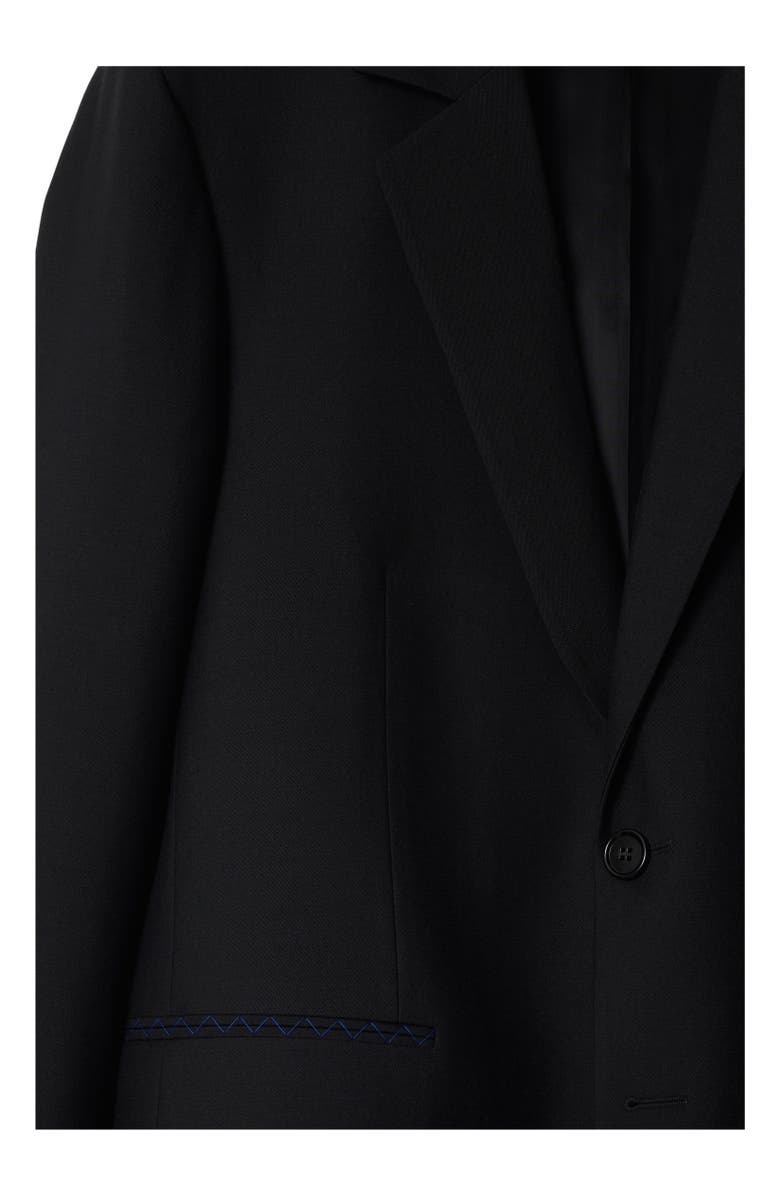 Burberry Wool Tailored Jacket, Alternate, color, Black
