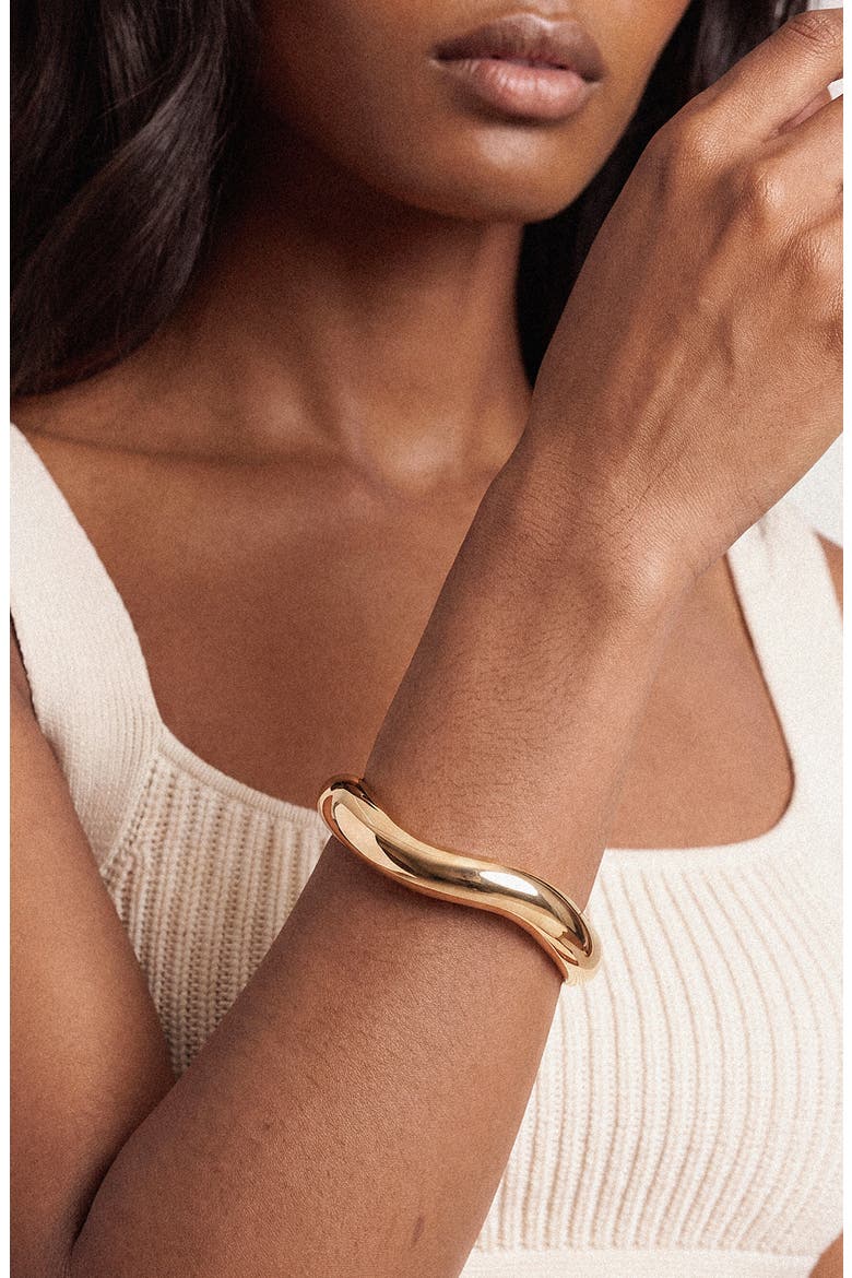 Modernist Wide Bangle, Alternate, color, GOLD