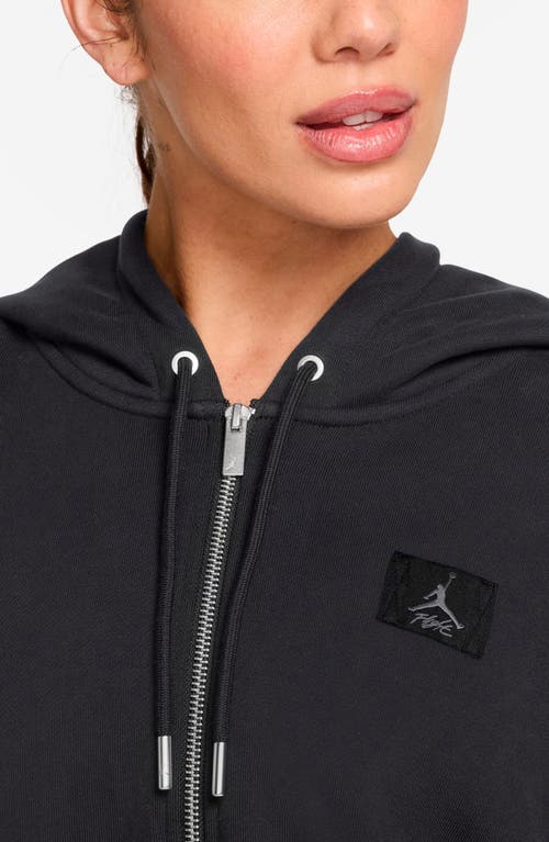 Jordan Flight Fleece Crop Hoodie In Black