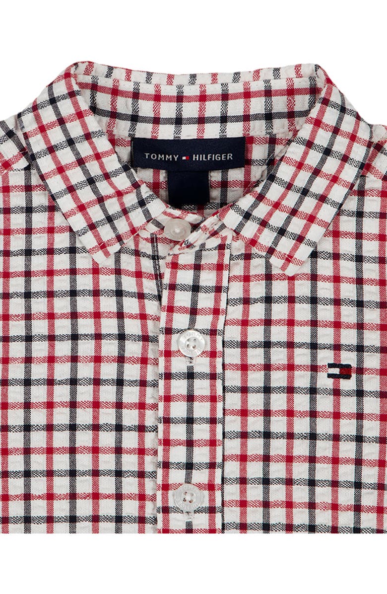 Tommy Hilfiger Short Sleeve Button-Up Shirt & Shorts Set, Alternate, color, Red