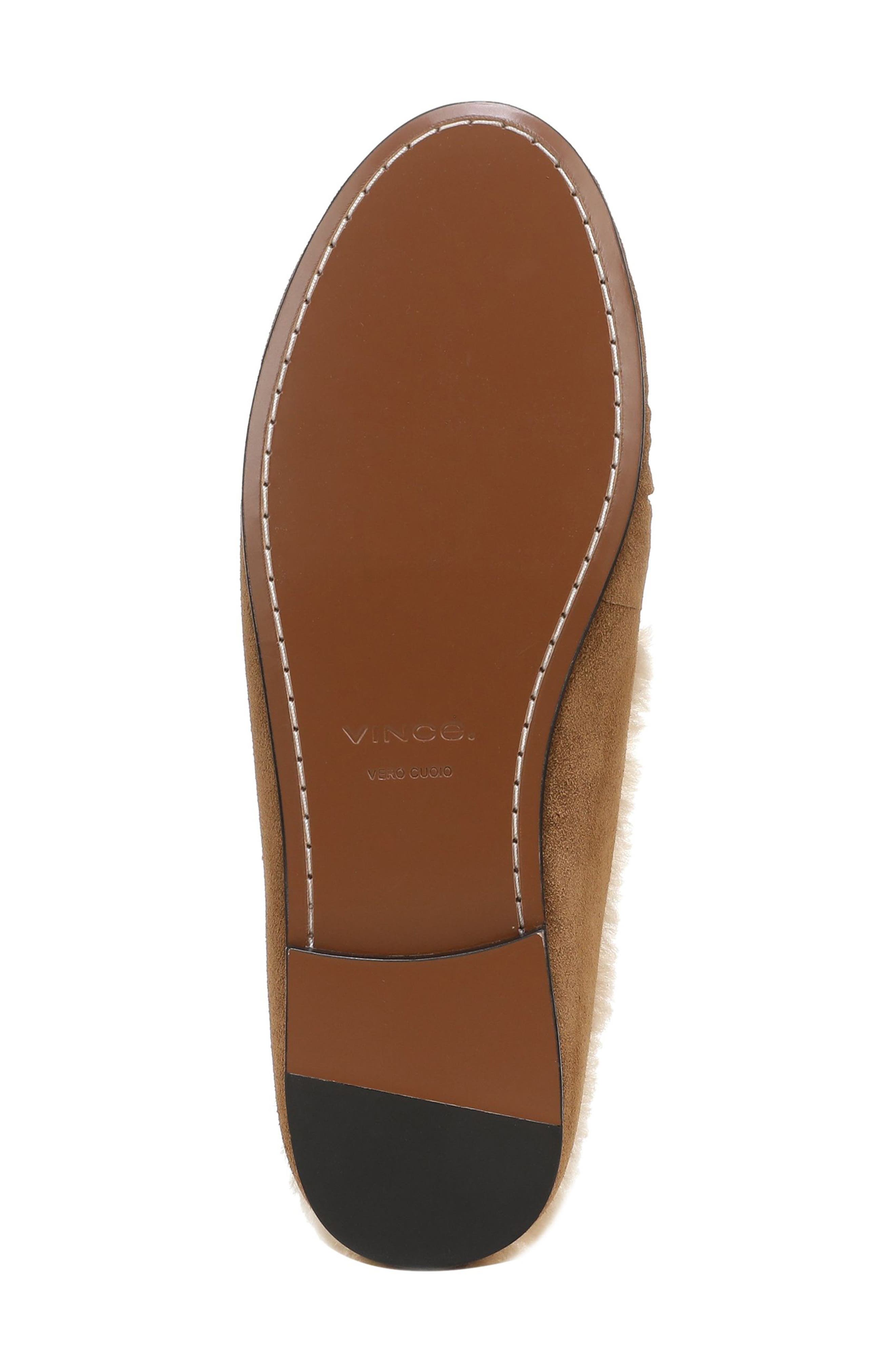 Tevin Genuine Shearling Lined Flat Mule, Alternate, color, ELMWOOD SPORT SUEDE