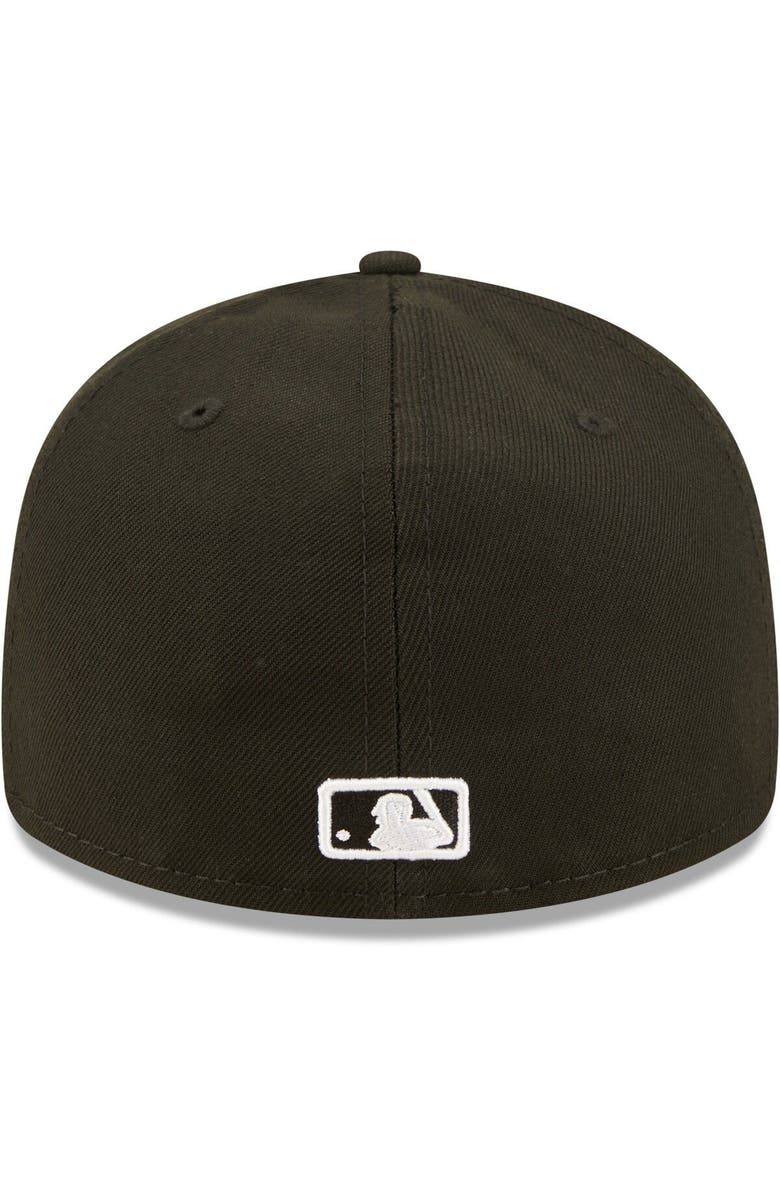 New Era Men's New Era Houston Astros Black & White Low Profile 59FIFTY Fitted Hat, Alternate, color, Black