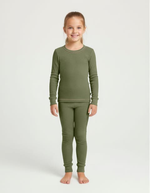 Girls Soft & Cozy Thermal Long Johns 2-Piece Set (Toddler/Kids)