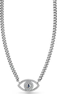 Sheryl Lowe Evil Eye Curb Chain Necklace