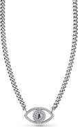Sheryl Lowe Evil Eye Curb Chain Necklace