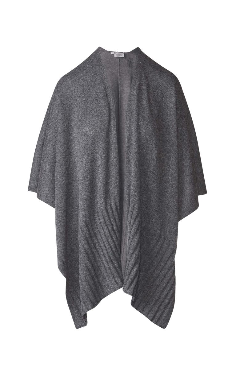Kinross Cashmere Ruana Wrap, Main, color, Flannel