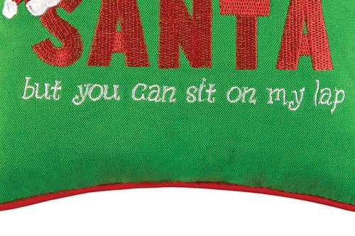 C & F Home C&f Home I'm Not Santa Embroidered Small/petite Accent Pillow In Green