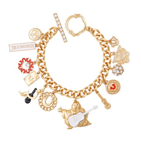 Gold-Tone Multi-Charm Bracelet