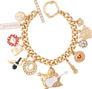 True Religion Gold-Tone Multi-Charm Bracelet