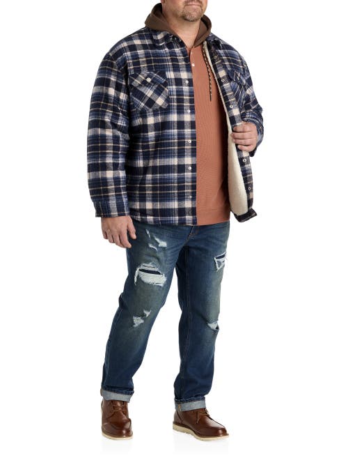True Nation By Dxl Big & Tall Lined Flannel Shirt Jacket