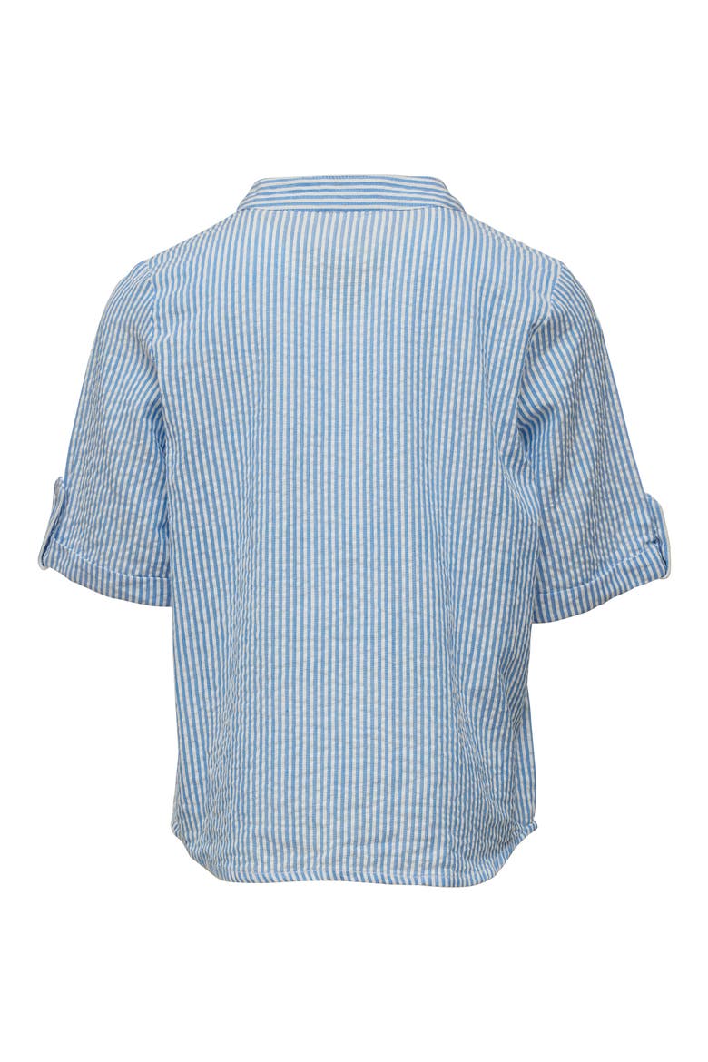 Kids' Frankie Stripe Seersucker Resort Shirt, Alternate, color, BLUE