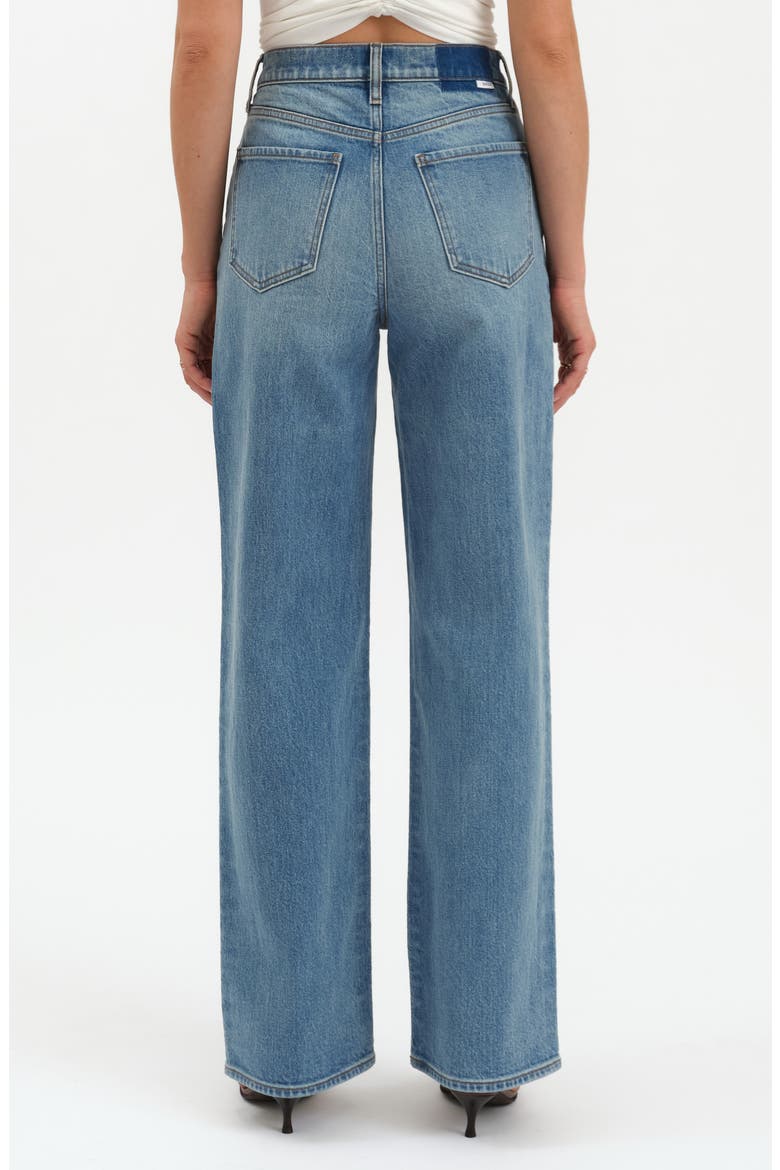 City Two-Tone High Waist Straight Leg Jeans, Alternate, color, DOUBLE DIP