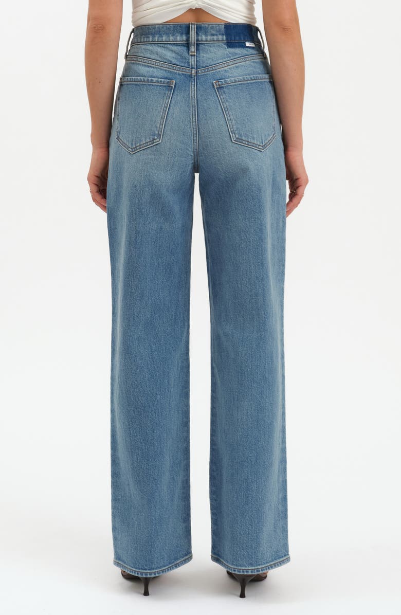 DAZE City Two-Tone High Waist Straight Leg Jeans, Alternate, color, Double Dip