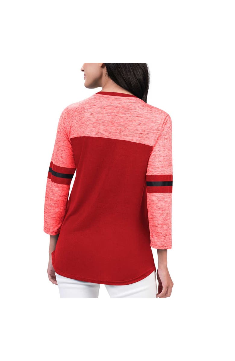 G-III 4HER BY CARL BANKS Women's G-III 4Her by Carl Banks Red Carolina Hurricanes Play The Game 3/4-Sleeve T-Shirt, Alternate, color, Red