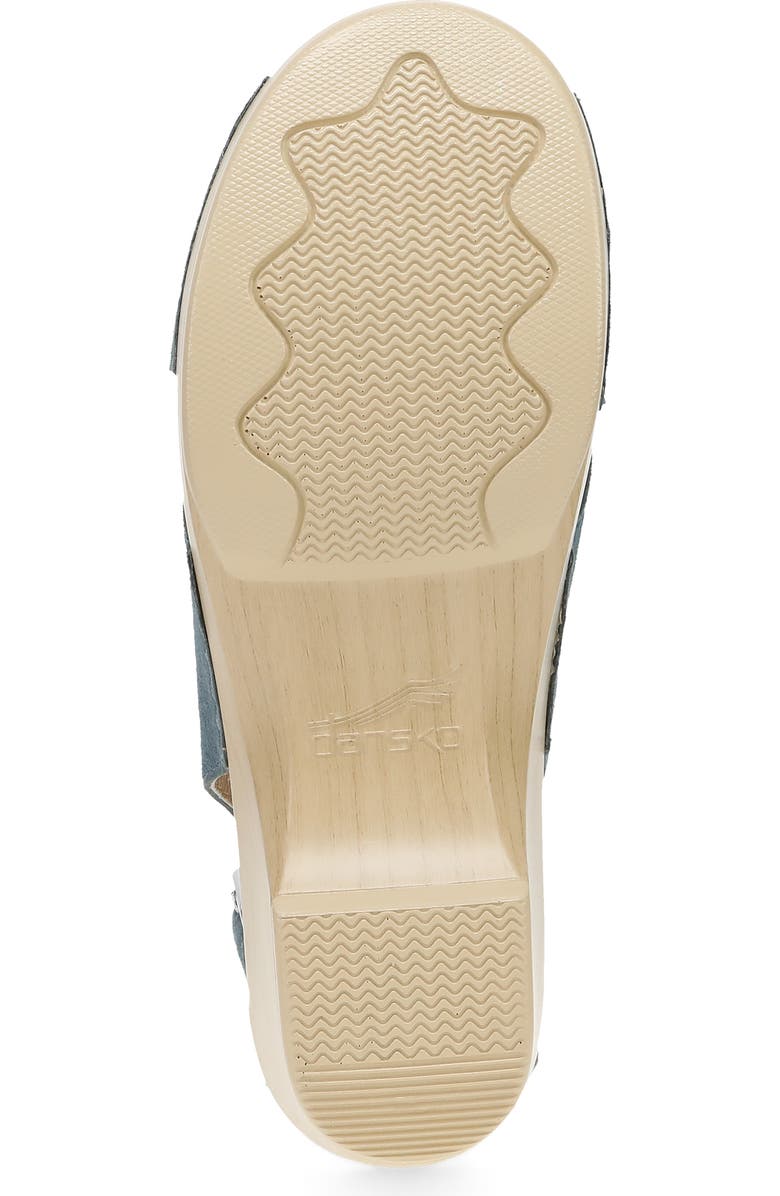Dansko Sloane Slingback Platform Sandal, Alternate, color, Denim Suede