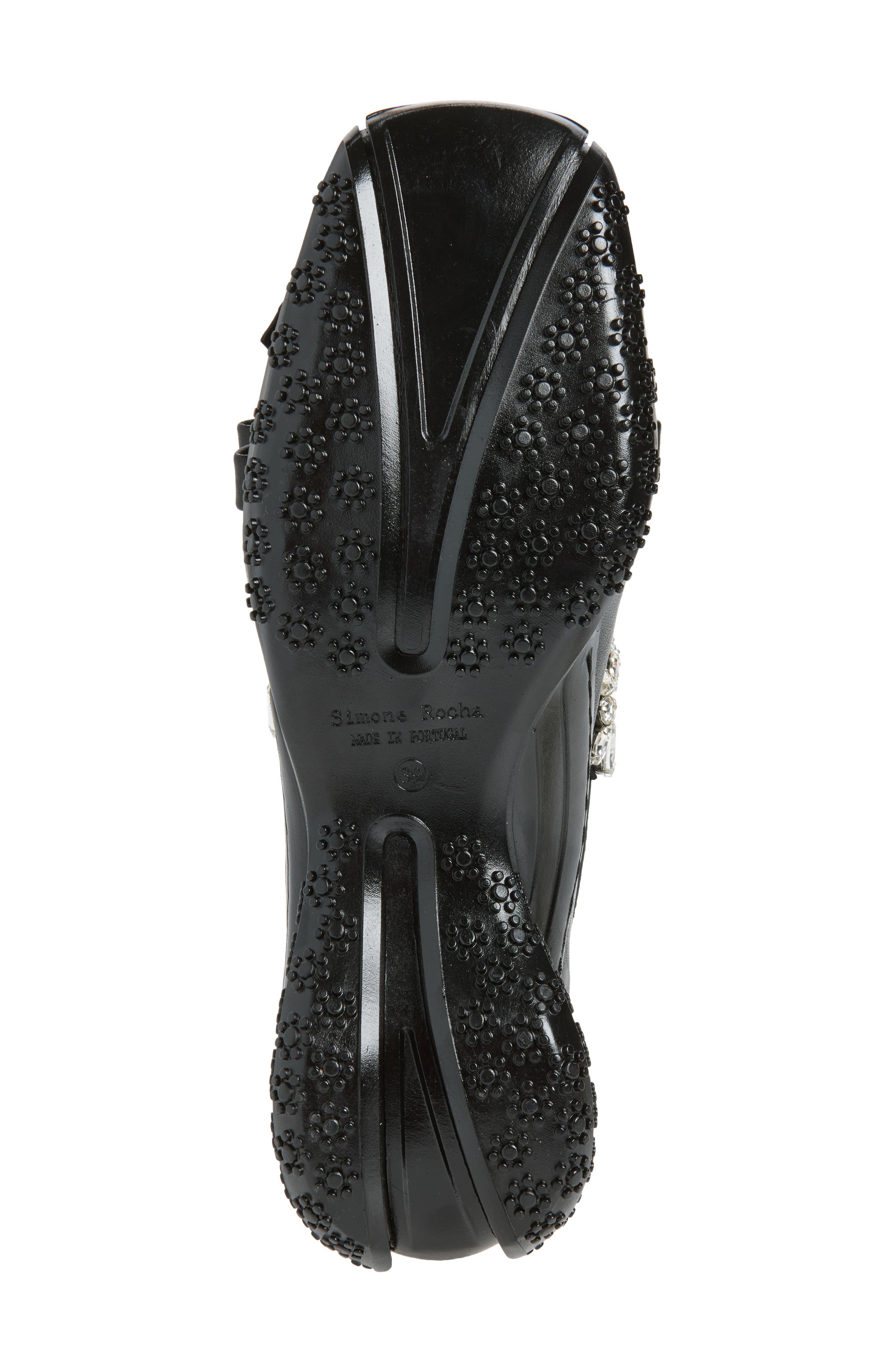 Rhinestone Bow Ballet Sneaker, Alternate, color, BLACK/ PEARL/ CLEAR