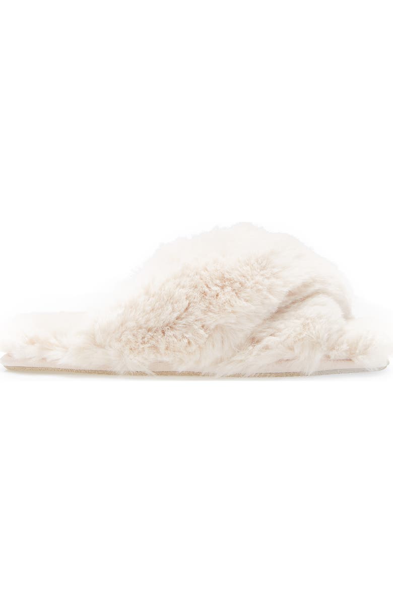 Papinelle Sheepy Crossover Faux Fur Slide Slipper, Alternate, color,
