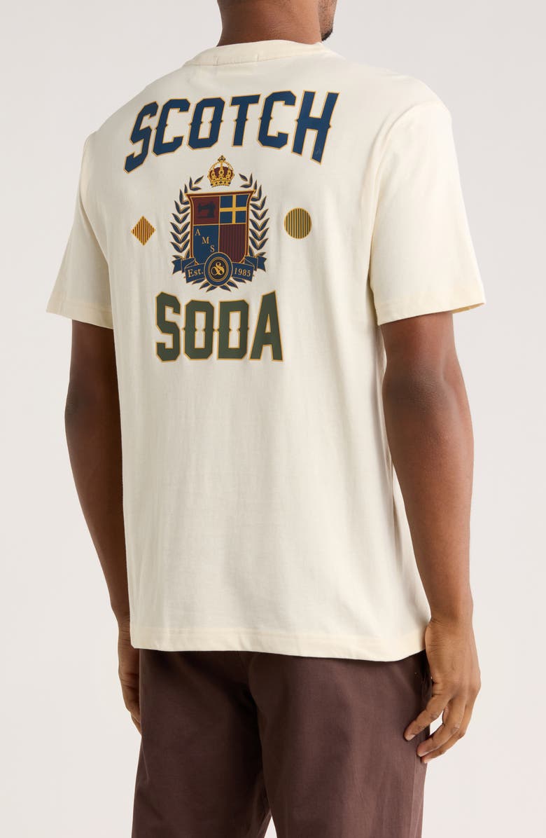 Scotch & Soda Short Sleeve Graphic T-Shirt, Alternate, color, Eggnog