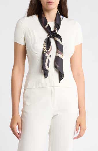 Status Print Satin Square Scarf